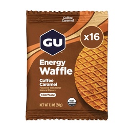 GU Energy Stroopwafel Caramel Café Esportes Nutrição Waffle, Cafeína Incluída, e Kosher Dairy, Energia em andamento para qualquer treino, 16 Contagem