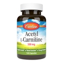 Carlson - Acetil L-Carnitina, 500 mg, Saúde Cognitiva, Função Cérebro & Produção de Energia, 120 Cápsulas