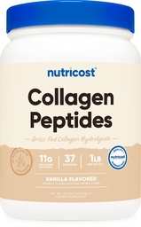 Peptídios de Colágeno Nutrico Pó 1LB (454 G) (Vanilla) - Hidrolisado de Colágeno Bovinos Feita de Grama