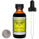 Solução de Iodo de Lugol / 2% / 2 Oz em frasco de vidro âmbar / Dropper grátis