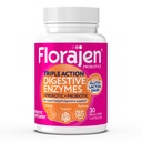 Enzimas Digestivas Florajen com Probióticos e Prebióticos - Fórmula de ação tripla para a saúde do intestino, inchaço, & alívio de gás - Suporta digestão de glúten e leite - Limpo - Não-GMO - 30-Conta