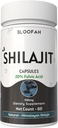 Cápsulas de Shilajit 500mg 20% Extract Powder □ Suplemento Asfalto Purificado Extrato Concentrado de Alta Potência □ Não-GMO, Sem Glúteo; Qualidade Premium (60 Contagem de 1))