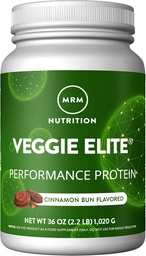 MRM Nutrition Veggie Elite Performance Protein (Protein) de desempenho de Elite Veggie (Protein) Cannamon Bun Flavored (Protein) Baseada em Plantas (Protein) Fácil de Digerir com BCAAs Vegan + Gluten-Free