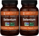 Centro de Cura Global Selenium 200mcg 2-Pack, Puro Suplemento de Selenium com Ingredientes Orgânicos, Antioxidantes para Tiróide e Saúde Imunitária para Homens e Mulheres - Mais do que Selenium 100 mcg (60 Cápsulas)