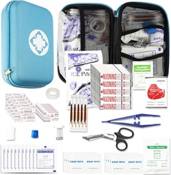 Kit de primeiros socorros de sobrevivência de carro-casa Kit de emergência - azul 273Piece equipamentos de viagem suprimentos de primeiros socorros conjunto Home Essentials Camping caminhada YIDERBO