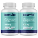 BESTVITE Cognizin Citicoline 500mg (120 Cápsulas vegetarianas) (60x2) - Clinicamente Estudado Premium Choline Nootropic - Sem Stearates - Vegan - Gluten Free - Suplementos do cérebro para memória e foco