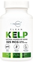 Tipo Zero Comprimidos de Iodo de Kelp Limpo (60 Servings, 325 MCG por serviço) - Fonte Natural de Iodo de Kelp Mar, Não-GMO, Gluten Free