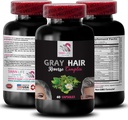 Plant Sterol Complex - Cabelo Cinzento Reverso - Brilho Natural, Cor Dinâmica, Aparência de cabelo renovada, Brilho de cabelo, Vibrabilidade Fresca, Re-Energizer de cor, Lush Hair, Radiant Sheen 1 Garrafa 60 Cápsulas