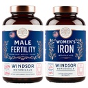 WINDSOR BOTÂNICAS Suplemento de fertilidade masculina e comprimidos de ferro com ácido fólico - Fertilidade e pacote pré-natal