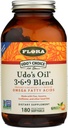 Óleo de Flora Udo 3-6-9 mistura - contém coco orgânico, óleo de semente de linho e mais - 180 vegetais