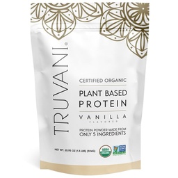 Truvani Vegan proteína de ervilha em pó ; Vanilla ; 20g proteína baseada em plantas orgânicas por serviço ; 20 Servings ; Keto ; Gluten & Dairy livre   ; Baixo carboidrato