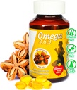 Sikyriah Omega 3, 6 e 9 cápsulas de softgel l 100% Pure Sacha Inchi Oil l 3000mg por dia l Planta com base no suplemento l ácidos gordos essenciais odorless Fonte l Não-GMO l
