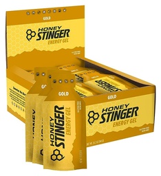 Honey Stinger Gold Energy Gel, Gluten Free & Caffeine Free, para exercício, corrida e desempenho, Nutrição Desportiva para Casa e Ginásio, Pré e Mid Workout, 24 Pack, 26.4 Ounce