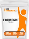 BulkSuplementos.com L-Carnosina em pó - Suplemento de carnosina, Carnosina 500mg - Suplemento de ácido amino, sem glúten, 500mg por serviço, 100g (3,5 oz) (Pack of 1)