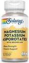 Solaray Magnésio e Potássio Asporotatos w/Bromelain, Eletrolito Saudável, Músculo, Coração e Suporte Celular, 60 VegCaps