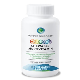 Esplendor da Terra Crianças mastigáveis multivitamínico, apoia o crescimento saudável e desenvolvimento, sabor delicioso, contém vitamina D para o crescimento ósseo saudável * - 60 comprimidos
