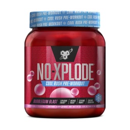 BSN N.O.-XPLODE Cool Rush Pré-treino em pó, Pré-treino Suplemento de energia para homens e mulheres com Creatina e Beta-Alanine, Novo sabor: Bubblegum Blast, 30 Servings