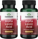 Swanson Ácido Alfa Lipóico - Suplemento Natural Suporta níveis de pressão sanguínea saudável já dentro de uma faixa normal - Promove o metabolismo carboidratado - (120 cápsulas, 100mg cada) (2 embalagem)