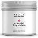 FOLIUS LABS Clean Label N-Acetil L-Cysteine (NAC) 600mg Suplemento – Pulmões e Suporte Respiratório – Suporte à Saúde Imune – 120 Cápsulas Veg