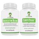 VitaMonk Quercetin & CortiTrax Cortisol Support - Immune, Antioxidant & Stress Balance - Quercetin 500mg, Bromelain, Adaptogens for Stress Management