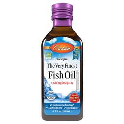 Carlson O mais fino óleo de peixe, 1600 mg Omega-3s, mistura de sabor de Berry, 200 ml – Líquido Norueguês óleo de peixe, Wild-Caught & Fonte sustentável