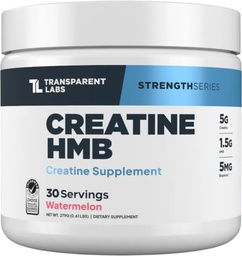Laboratório Transparente Creatina HMB - Creatina Monohidrato em pó com HMB para crescimento muscular, aumento da força, aumento da produção de energia e melhoria do desempenho atlético - 30 Servões, Melancia