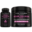 Vitaminas Vital Vegan Collagen Booster Cápsulas + Vegan Collagen Booster Pó