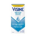 Visine Dry Eye Relief Lubricant Eye Drops to Moisturize and Soothe Irritated, Gritty and Dry Eyes, Designed to Work Like Real Tears, Polyethylene Glycol 400, 0.5 fl. oz, 2 Pack