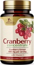 Pills Cranberry Suplemento 25,000mg - Fresh Cranberry Equivalente com Vitamina C & E - Urinary Tract Health Support, Fórmula sem açúcar, Extrato de pó de fruta - Não-GMO, Engarrafado nos EUA - 120 cápsulas