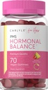 Carlyle Hormonal Balance for Women & PMS Supplement (suplemento) 70 pastilhas elásticas (complexo vitamínico) com ferro Vegan, Não-GMO, Gluten Free (suplemento) para ela