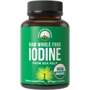USDA Organic Raw Food Iodine Supplement from Kelp (Ascophyllum Nodosum) - Potássio Iodeto Tablets Alternative - para Thyroid, Energia e Imune Support - 60 Cápsulas Vegan por Peak Performance