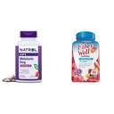 Natrol Melatonina 150ct & Vitafusion Fibra 90ct Açúcar livre de morango BlackBerry Suplementos
