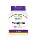 Melatonina do século 21 3mg Comprimidos de força suave, 90 contagem, ajuda ao sono para adultos, promove relaxamento e sono repousante, não-habit formando, sem glúten, não-GMO