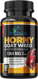 Horny Goat Weed extra força w. Maca, L-Arginina, Ginseng, Boost Performance, Stamina, Energia, Não-GMO, 60 cápsulas