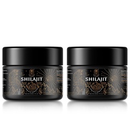 Resina de Shilajit com Ácido Fulvico & Trace Minerals, Shilajit Siberiano Original Puro com 85+ Suplemento de Ácido Humico para Energia e Sistema Imune - 100 Servindo / 50g (2 Pack), Gel