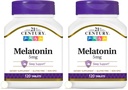 Melatonina do século 21 5 mg Comprimidos, 120 contagem (Pacote de 2)