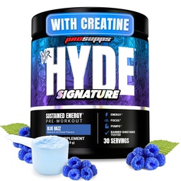 ProSupps Sr. Hyde assinatura pré-treino em pó com Creatine, Beta Alanine & Caffeine - Desempenho, Energia & Endurance - Clean Fitness & Gym Supplements for Men & Women (Blue Razz, 30 Servings)