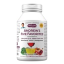 ANDREW LESSMAN Andrew's Five Favoritos 240 Cápsulas - Fornece 200mg Cada um de Coenzyme Q-10, Resveratrol, EGCG, Romã e Ácido Alfa Lipóico, Apoio Anti-Oxidante Poderoso, Sem aditivos