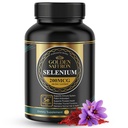 Golden Saffron Selenium (200mcg Selenium & 88,5 mg Saffron Extract) - para apoiar a saúde geral, sem OGM, sem glúten, sem leite, com fórmula única e avançada – Made in USA & Tasteless.