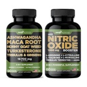 Gade Nutrition Ashwagandha com Maca Root, Horny Goat Weed, Turkesterone, Tribulus Terrestris, Panax Ginseng + Nitric Oxide Booster - Pacote de Energia, Vitalidade, Desempenho, Bomba