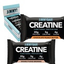 Jimmybar! Creatina Protein Bar - 5g de Creatina Mono-hidratada + 20g Protein - Alta Protein Snack - Suporta Crescimento Músculo, Força e Recuperação - Real Food Energy Bar para Atletas 12 Chocolate Manteiga de amendoim + 12 Fudge Brownie Variety Pack (24 bars)