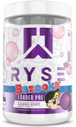 RYSE Carregado pré-treino em pó - Bazooka Grape - Pré-treino diário para homens e mulheres com 390mg de cafeína, Beta Alanine, e Citrulina para bomba, foco e energia - 30 Servings