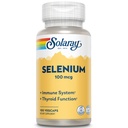 Solaray Selenium 100 mcg, Sistema imunológico saudável, Função da tireóide e suporte antioxidante, Vegan, Lab Verificado, 60-Day Garantido, 100 Servings, 100 VegCaps