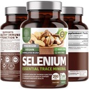 N1N Premium Pure Selenium [200MCG, Max Absorção] Essential Trace Mineral to Support Immunity and Prostate Function, 180 Veg Caps