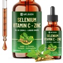 7in1 Drops Líquidos de Selênio com Selênio, Vitamina C, Zinco, Iodo, L-Tirosina, Ashwagandha e Açafrão para Immune & Suporte Energético - 1 FL Oz - 60 Dia Fornecimento