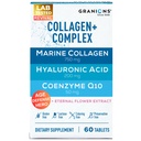 Complexo de Pílulas de Colágeno Marinho – 200mg Suplemento de Ácido Hialurônico, Coenzima Q10 CoQ10, Peptídeos de Colágeno Marinho Hidrolisado, Hidratação Eterna Flor, Suplementos de Defesa Idade - 60 Comprimidos Selados