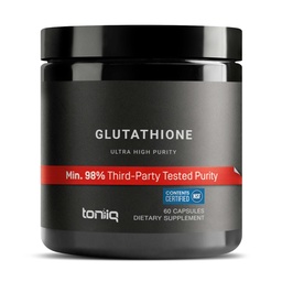 Cápsulas de Glutationa Ultra de Alta Força - 1000mg Fórmula Concentrada - 98%+ Altamente Purificado e Biodisponível - Fermentação não-GMO - 60 Cápsulas Suplemento de Glutationa Reduzida