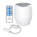 Sereno Evolution White Ruído Machine com 60 Sons calmantes - Máquina de som para adultos e bebês - Ruído Cancelando o Dispositivo de Música do Sono com Controle Remoto - Ideal para Privacidade do Escritório - Preto