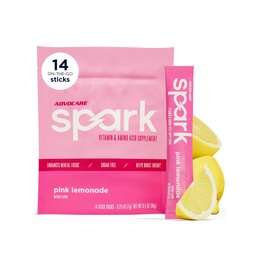 AdvoCare Spark Vitamina & Amino Acid Supplement - Focus & Energy Drink Powder Mix with Vitamina A, B-6, C & E - Também inclui L-Carnitina & L-Tirosina - Limonada rosa, 14 Stick Packs