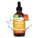 ZINCO LÍQUIDO SANDHUHERBALS para Crianças, Crianças e Bebês 4 Fl Oz Grande garrafa de vidro